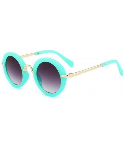 Aviator 2019 Kids Sunglasses Boys Brand Children Round Sun Glasses For Girls Baby Black - Green - CL18XE9HW6L $16.83