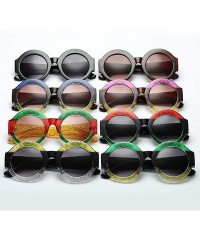 Round 1 Piece Women Fashion New Round Shape Sunglasses Colorful Sunglasses Sunglasses - Red Black - CA18YGDWUL7 $9.35