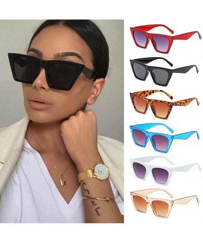 Square Women Vintage Square Sunglasses Oversized Eyewear Retro Summer Sun Shades UV400 Protection - Champagne - CK199DYUR0L $...