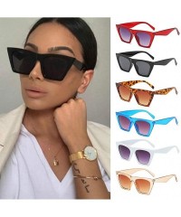 Square Women Vintage Square Sunglasses Oversized Eyewear Retro Summer Sun Shades UV400 Protection - Champagne - CK199DYUR0L $...