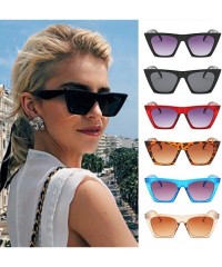 Square Women Vintage Square Sunglasses Oversized Eyewear Retro Summer Sun Shades UV400 Protection - Champagne - CK199DYUR0L $...