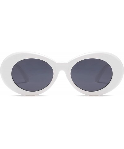 Wrap Retro Fashion Sunglasses Non-Polarized Personality Anti-UV Casual Sunglasses - White - C318ADAN5C0 $18.07