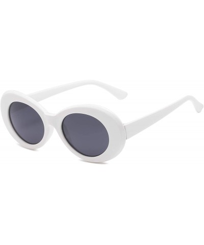 Wrap Retro Fashion Sunglasses Non-Polarized Personality Anti-UV Casual Sunglasses - White - C318ADAN5C0 $8.19