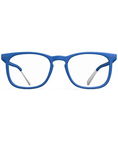 Rectangular N Three Blue/Clear Lens Eyeglasses +2.00 - CP18G5Q3QMG $67.07