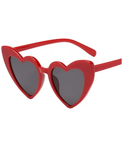 Cat Eye Heart Shaped Sunglasses for Women - Cat Eye Oversized UV Glasses Sun Glasses Vintage Party Heart Eyeglasses - D - C11...