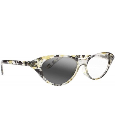 Cat Eye New Women Luxury Rhinestone Cat Eye Transition Photochromic Reading Glasses - Yellow - CQ18HU3UXDY $14.05