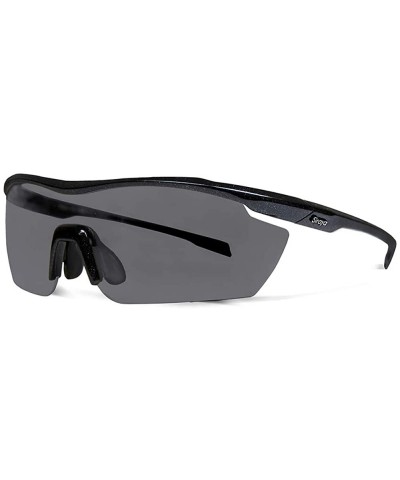 Sport Gamma Black Fishing Sunglasses with ZEISS P7020 Gray Tri-flection Lenses - C118KY6L50T $14.82