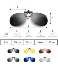 Rimless Clip-on Sunglasses Flip-up Polarized UV-Protection Unisex Rimless Round Sunglasses - Oversized - Mirrorsilver - CE18W...