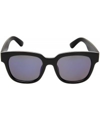 Wayfarer Designer Oversized vintage classic Women Men Sunglasses Glasses 1212 - Black Blue - CA12EJJFANF $22.53