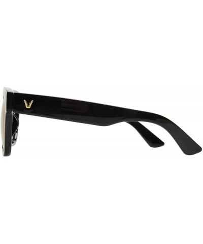 Wayfarer Designer Oversized vintage classic Women Men Sunglasses Glasses 1212 - Black Blue - CA12EJJFANF $51.89