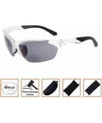 Rimless Retro Mens Womens Sports Half-Rimless Bifocal Sunglasses - Matte Transparent - C7189X6TI3Z $22.31