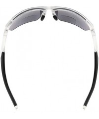 Rimless Retro Mens Womens Sports Half-Rimless Bifocal Sunglasses - Matte Transparent - C7189X6TI3Z $22.31