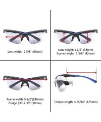 Rimless Retro Mens Womens Sports Half-Rimless Bifocal Sunglasses - Matte Transparent - C7189X6TI3Z $22.31