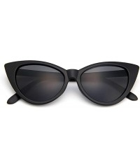 Goggle Retro Vintage Narrow Cat Eye Sunglasses for Women Clout Goggles Plastic Frame - Black6 - CE193TCXHNW $8.75