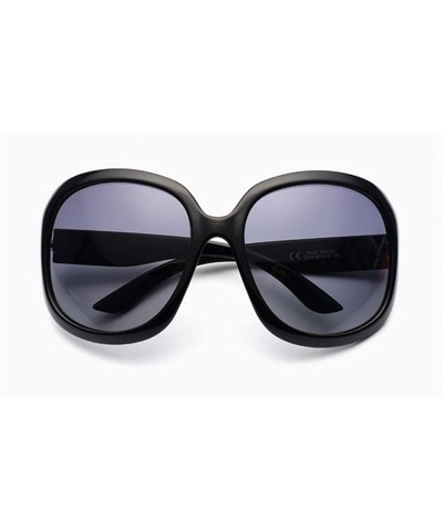 Goggle New fast fashion Women's oversized classic Polarized sunglasses UV400 - Black - CT12FMY4HEP $26.11