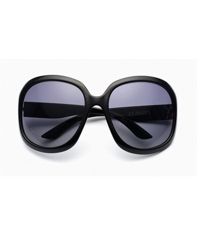 Goggle New fast fashion Women's oversized classic Polarized sunglasses UV400 - Black - CT12FMY4HEP $16.23