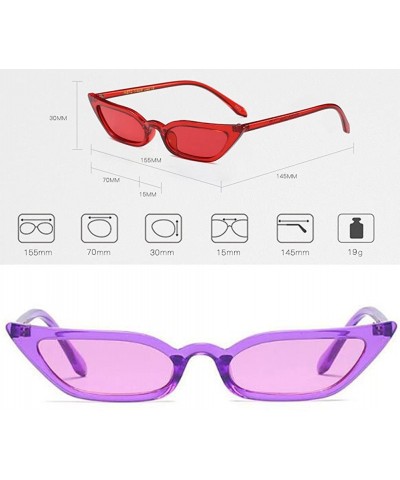 Goggle Vintage Small Women Cat Eye Sunglasses Candy Color Eyewear - C1 - CQ18CMZO32R $23.75