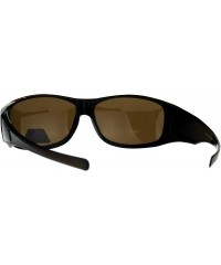 Rectangular Polarized Anti-glare Lens Classic Minimal Mod Fit Over Sunglasses - Brown - CN1876QOCRN $9.82