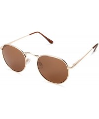 Round Bradley Round Sunglasses - Gold - CD11GK1N02Z $10.51