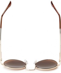 Round Bradley Round Sunglasses - Gold - CD11GK1N02Z $10.51