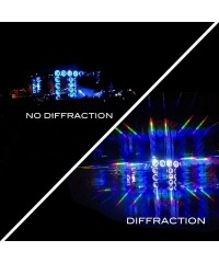 Wayfarer Diffraction 3D Rainbow Fireworks Prism Effect Glasses - Glow Orange - CX17YLTHQO7 $11.20