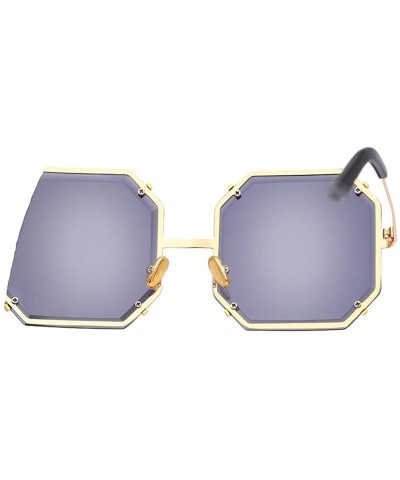 Square Unisex Sunglasses Fashion Grey Drive Holiday Square Non-Polarized UV400 - Grey - CY18R82GDG7 $8.49