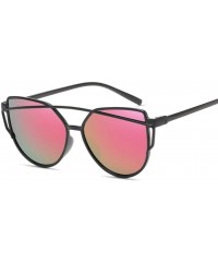 Cat Eye Fashion Sunglasses Glasses Coating - Purple - CR197WG6H2S $24.32