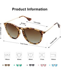 Round Polarized Sunglasses for Women Men Round Classic Vintage Style SJ2091 - C1 Tortoise Frame/Gradient Brown Lens - CB193XA...