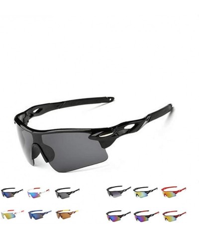 Rimless Polarized Sunglasses Men Explosion Proof Baseball - Bright Black - CT190E35TAA $14.80