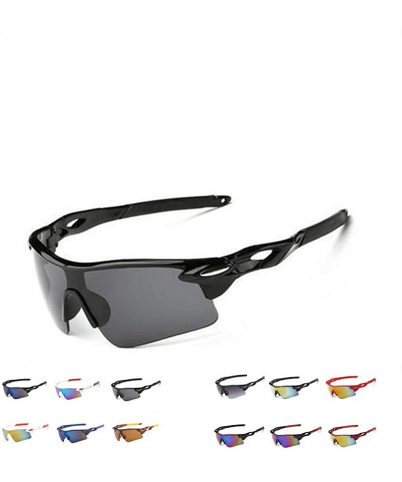 Rimless Polarized Sunglasses Men Explosion Proof Baseball - Bright Black - CT190E35TAA $14.80