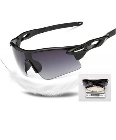 Rimless Polarized Sunglasses Men Explosion Proof Baseball - Bright Black - CT190E35TAA $14.80