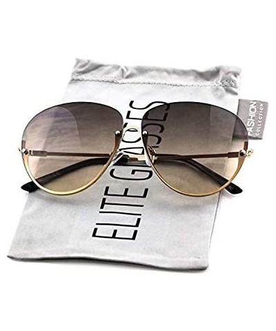 Rimless Semi Rimless Oceanic Lens Metal Frame Mens Womens Aviator Sunglasses - C918IOTXC90 $21.95