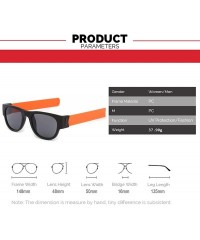 Rectangular Foldable Sunglasses Polarized-Shade Glasses Slap Bracelet Unisex Goggle - B - C0190EE87Y2 $39.19