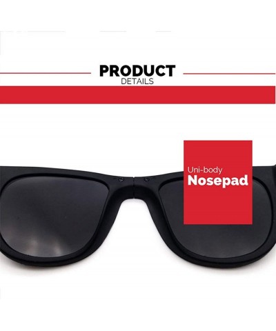 Rectangular Foldable Sunglasses Polarized-Shade Glasses Slap Bracelet Unisex Goggle - B - C0190EE87Y2 $39.19