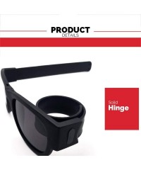 Rectangular Foldable Sunglasses Polarized-Shade Glasses Slap Bracelet Unisex Goggle - B - C0190EE87Y2 $39.19