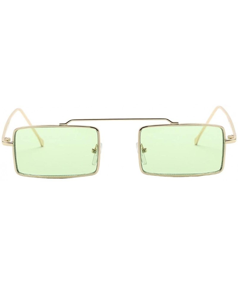Square Women's Retro Cat Eye Colorful Transparent Square Shades Frame UV Protection Polarized Sunglasses - Green - CN18EKA7XY...