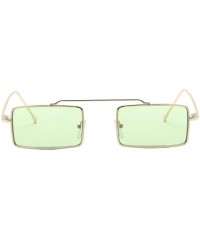 Square Women's Retro Cat Eye Colorful Transparent Square Shades Frame UV Protection Polarized Sunglasses - Green - CN18EKA7XY...