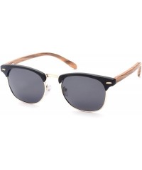 Square Bamboo Sunglasses with Polarized lenses-Handmade Shades for Men&Women SD6005 - Wood Color - CS185U2RNDL $19.08