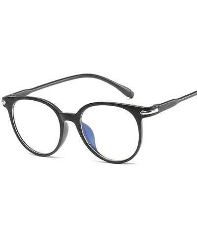 Oval Fashion Vintage Transparent Cat Eye Women Glasses Retro Oval Frame Sun Luxury Blue Eyewear - Gray - CG197A39LCD $25.43