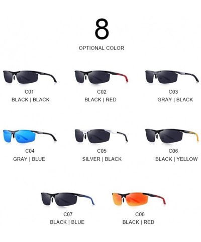 Aviator DESIGN Men Classic Aluminum Alloy Sunglasses HD Polarized Sunglasses C01 Black - C03 Gray - CD18XGE6RUQ $30.13