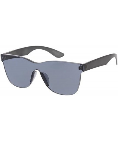 Wayfarer Urban Modern"Rim-Less" Mono Block Rimless Sunglasses - Black - CW18GYWEUE5 $8.79