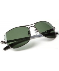 Aviator metal frame Sunglasses Men Aviator Sunglasses Womens Fashion driving sunglasses 8usa - C-2 Green Lenses - CM11ITAJBS1...