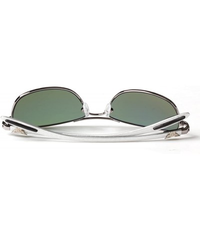 Aviator metal frame Sunglasses Men Aviator Sunglasses Womens Fashion driving sunglasses 8usa - C-2 Green Lenses - CM11ITAJBS1...