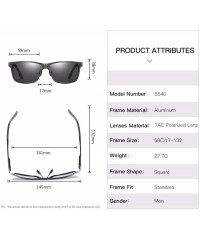Aviator Sunglasses Men's Leisure Sunglasses Aluminum Magnesium Full Frame Polarizing Sunglasses - B - CB18QO3Y5UQ $70.15