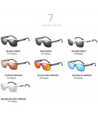 Aviator Sunglasses Men's Leisure Sunglasses Aluminum Magnesium Full Frame Polarizing Sunglasses - B - CB18QO3Y5UQ $36.52