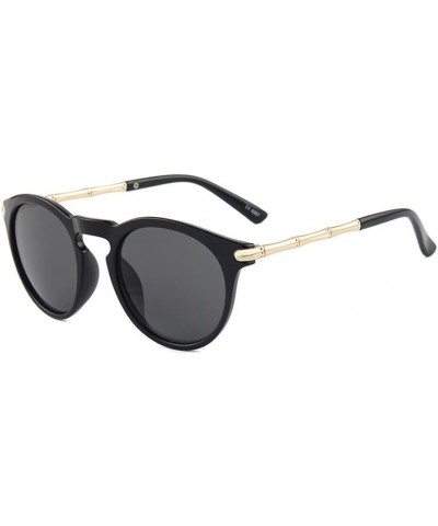 Round Sunglasses for Women - UV400 Womens Round Cat Eye Sunglasses Protection Outdoor Sunglasses - Black - CH18E4TNKC0 $24.49