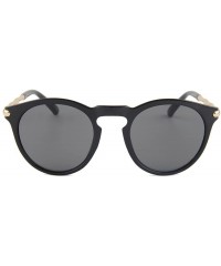 Round Sunglasses for Women - UV400 Womens Round Cat Eye Sunglasses Protection Outdoor Sunglasses - Black - CH18E4TNKC0 $28.79