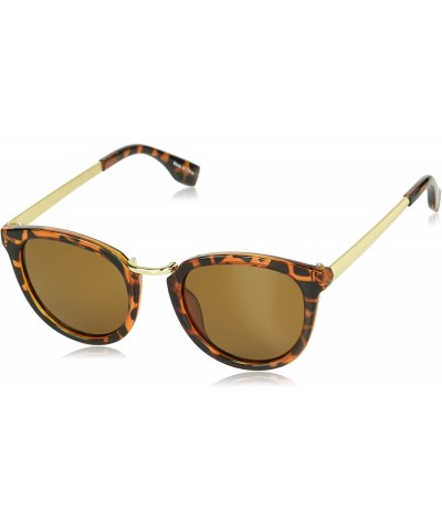 Square Retro Sunglasses Polarized Round - Demi Frame/Brown Lens - CK18CZWEUYA $17.68