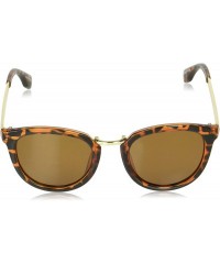 Square Retro Sunglasses Polarized Round - Demi Frame/Brown Lens - CK18CZWEUYA $31.58