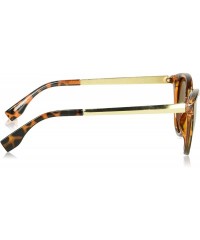 Square Retro Sunglasses Polarized Round - Demi Frame/Brown Lens - CK18CZWEUYA $17.68